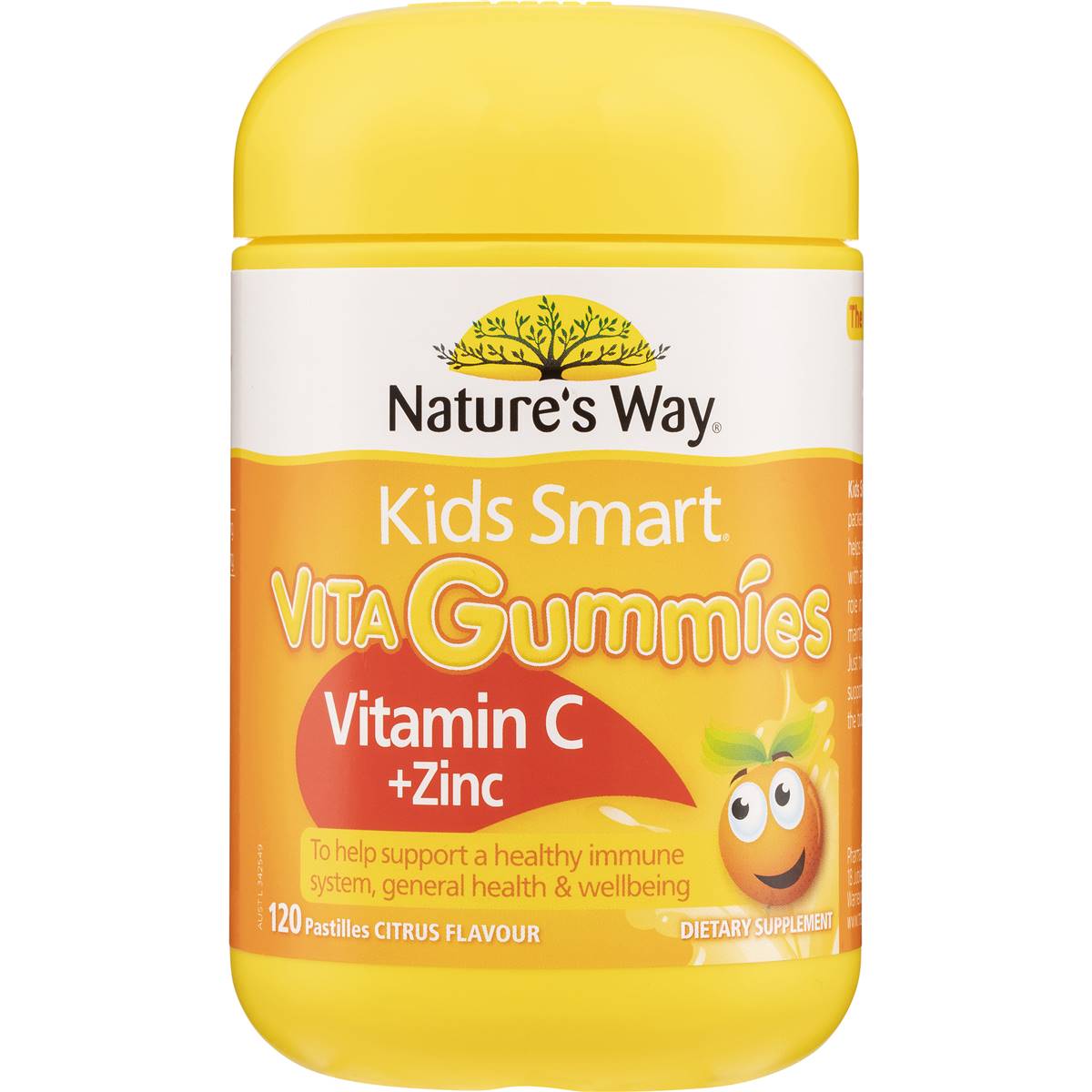 Nature's Way Kids Smart Vita Gummies Vit C & Zinc 120pk