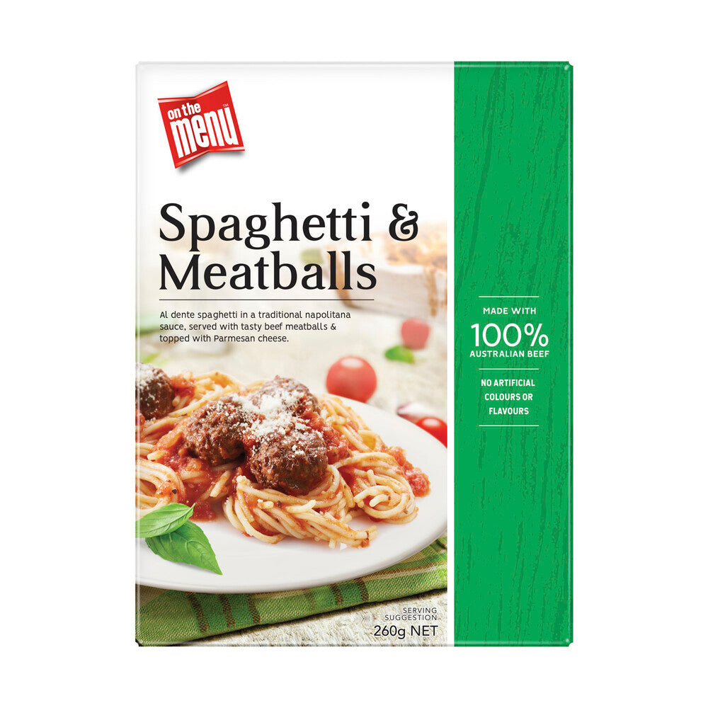 On The Menu Spaghetti & Meatballs 260gm