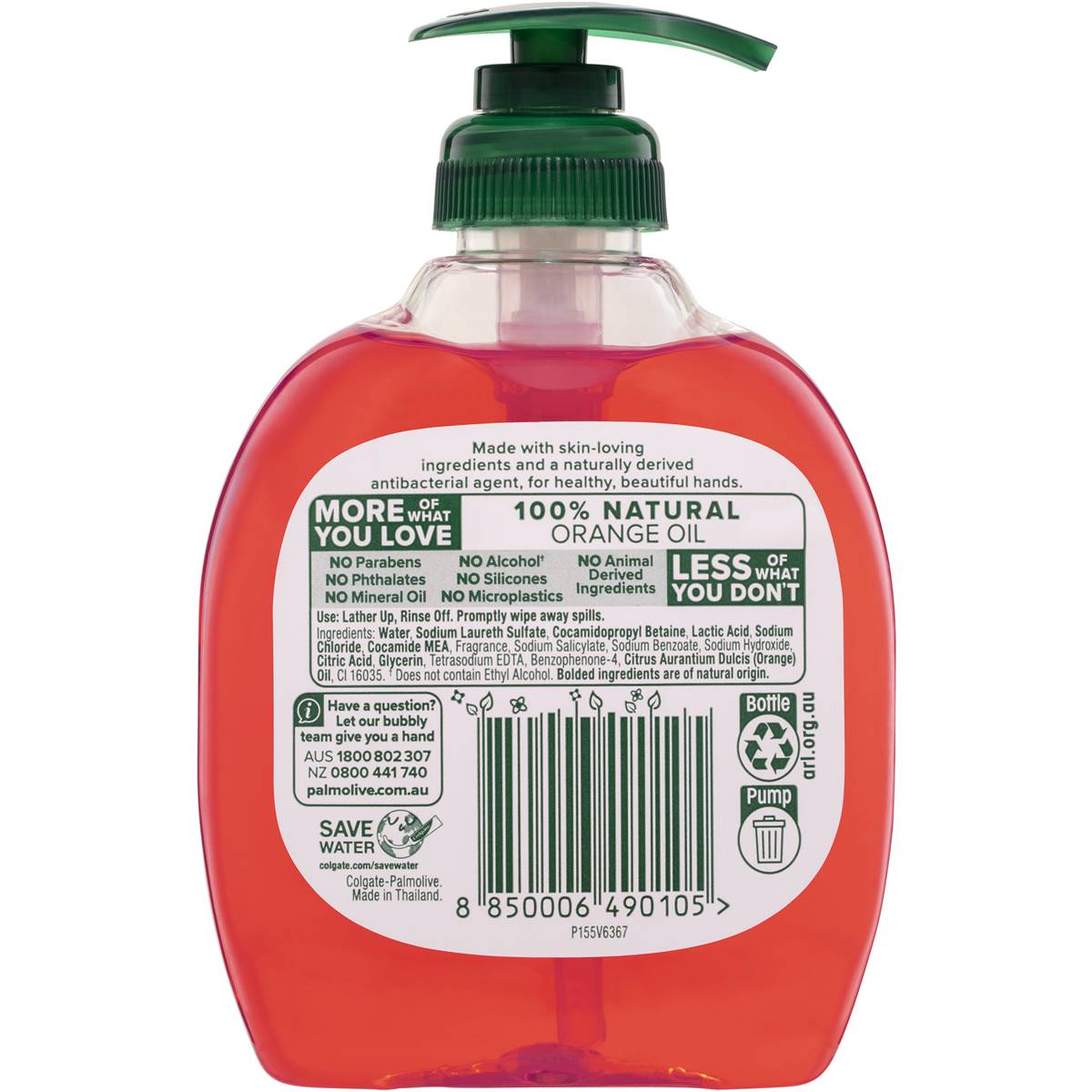 Palmolive Liquid Hand Wash Antibacterial Orange 250ml