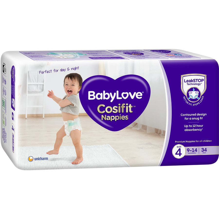Baby Love Cosifit Nappies Size 4 34pk