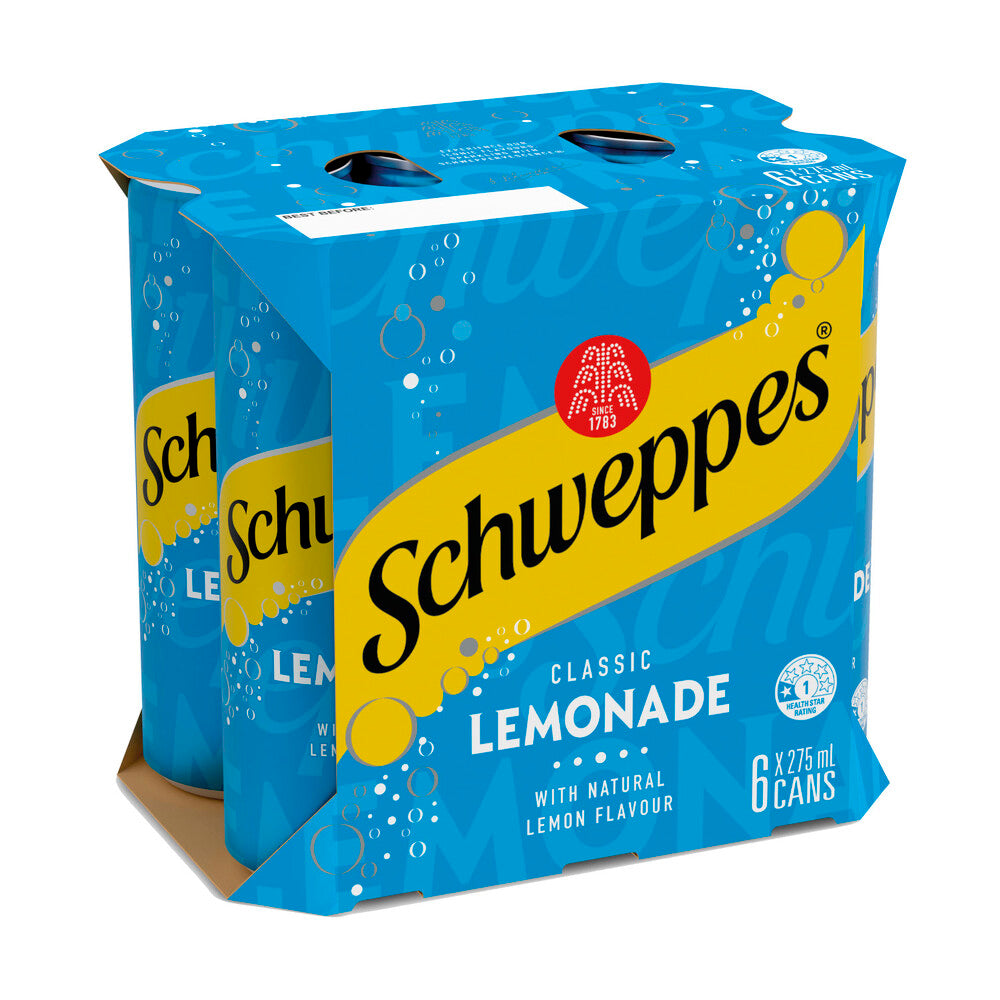 Schweppes Lemonade Cans 275ml 6pk