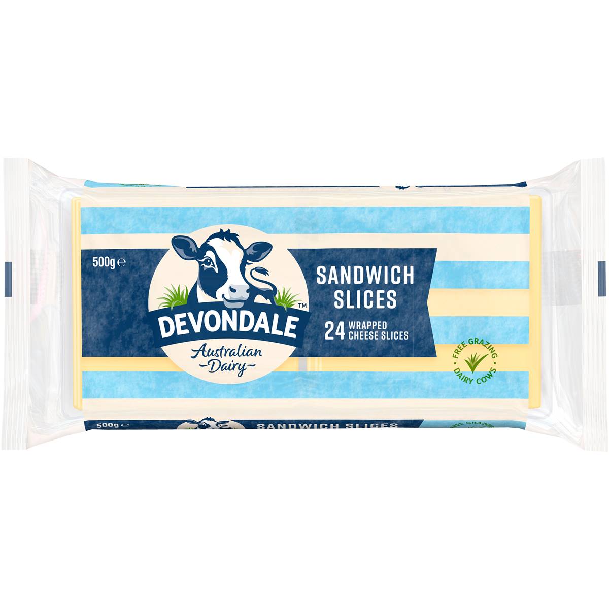 Devondale Individually Wrapped Slices Cheese 500g