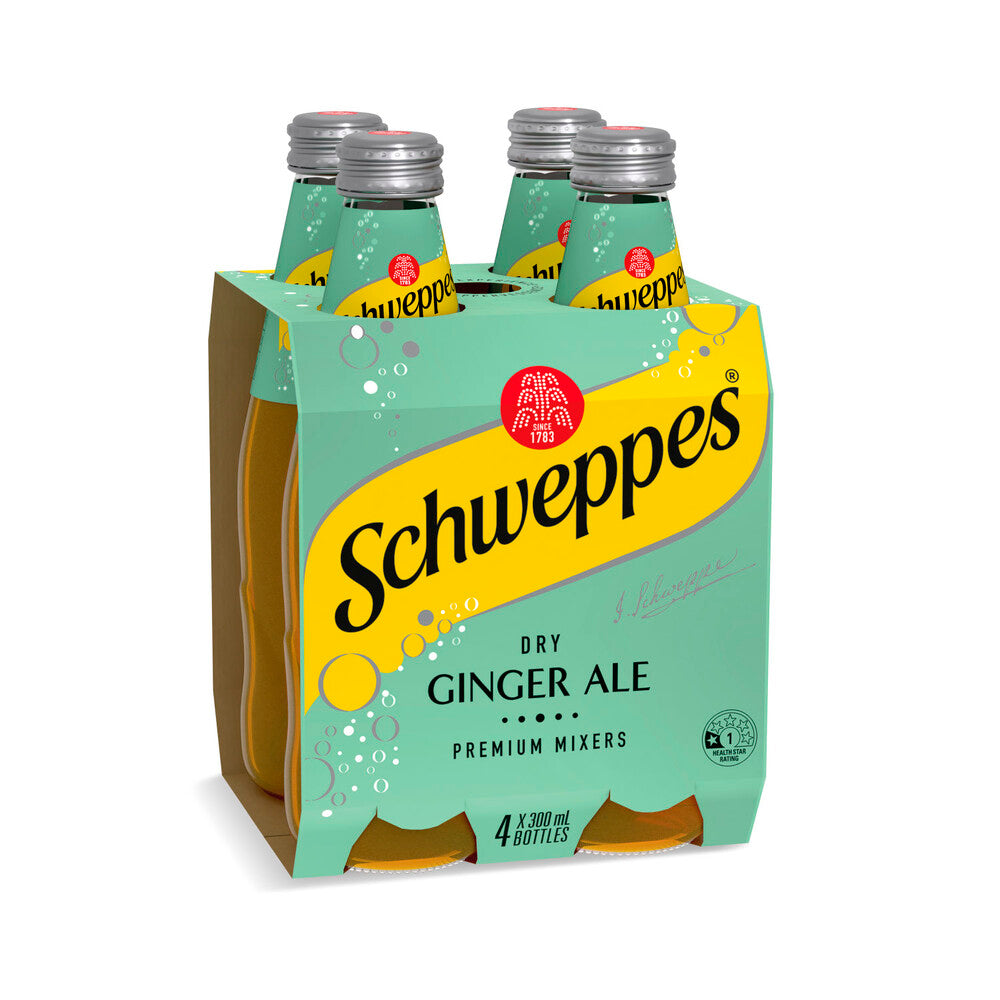 Schweppes Dry Ginger Zero Sugar 300ml 4pk