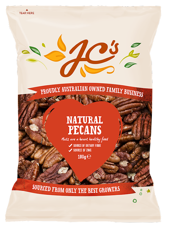 JC Nuts Pecans Natural 100g