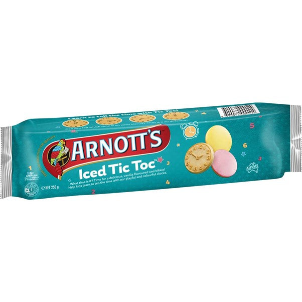 Arnotts Iced Tic Toc Biscuits 250g
