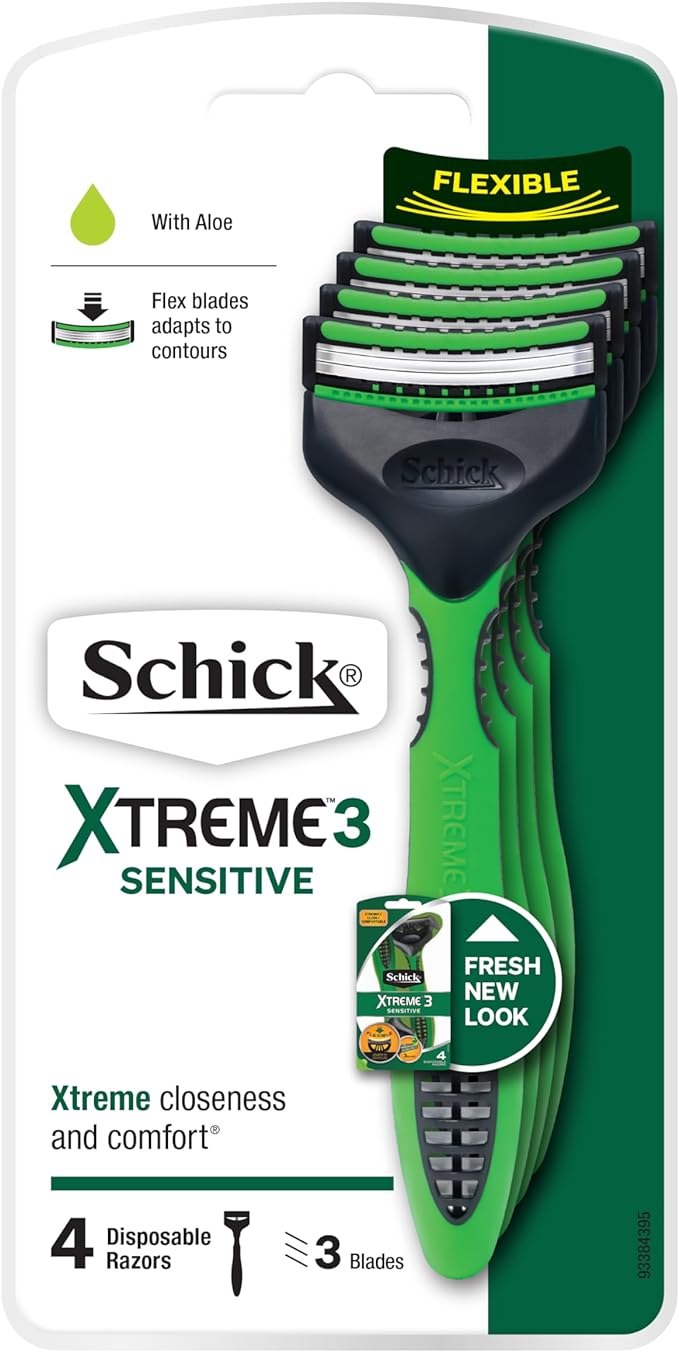 Schick Xtreme 3 Sensitive Mens Razors 4pk