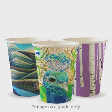 Biopak Art Series Single Wall Disposable Coffee Cup 12oz 1000ctn
