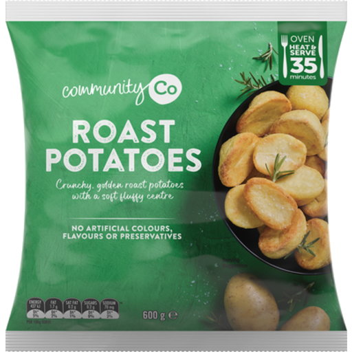 Community Co Roast Potato Frozen 600gm