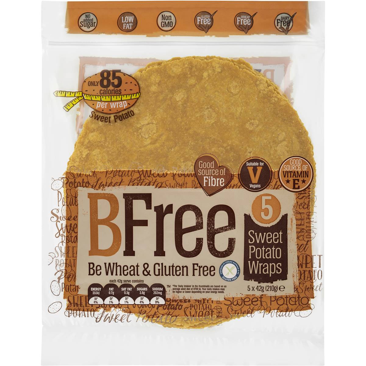 BFree Wraps Sweet Potato 5pk