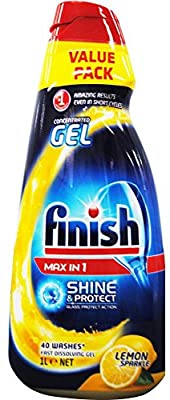Finish Dishwashing Concentrated Gel Max In 1 Shine & Protect Lemon Sparkle 1Lt