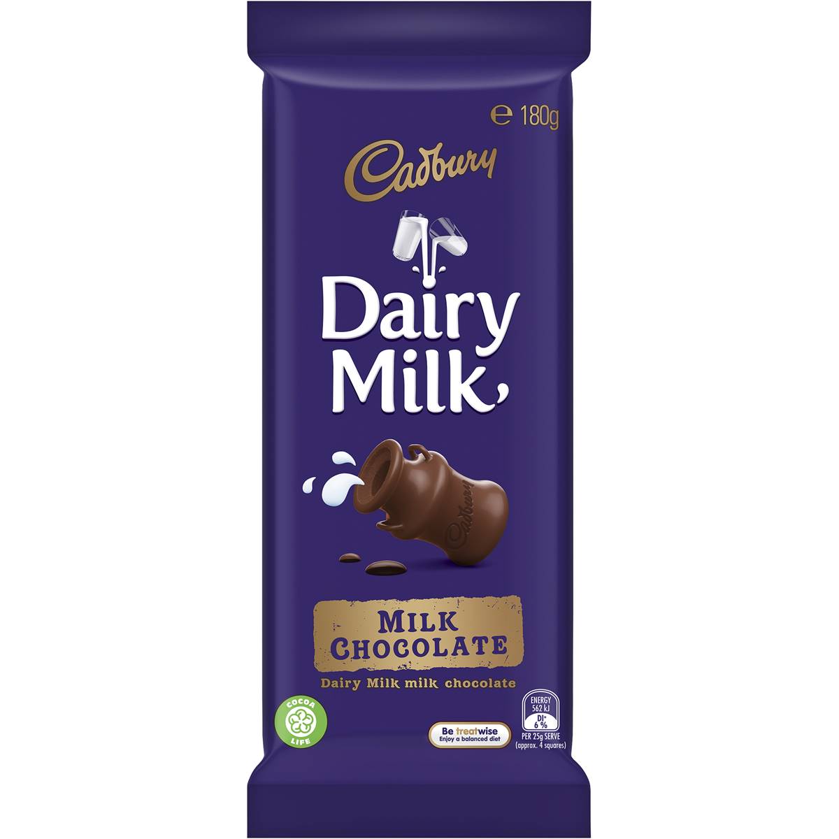 Cadbury Chocolate Block Milk Chocolate 180g