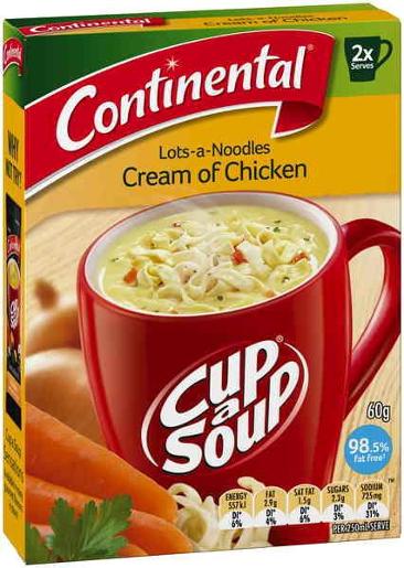 Continental Cup A Soup Creamy Chicken with Noodles 2pk