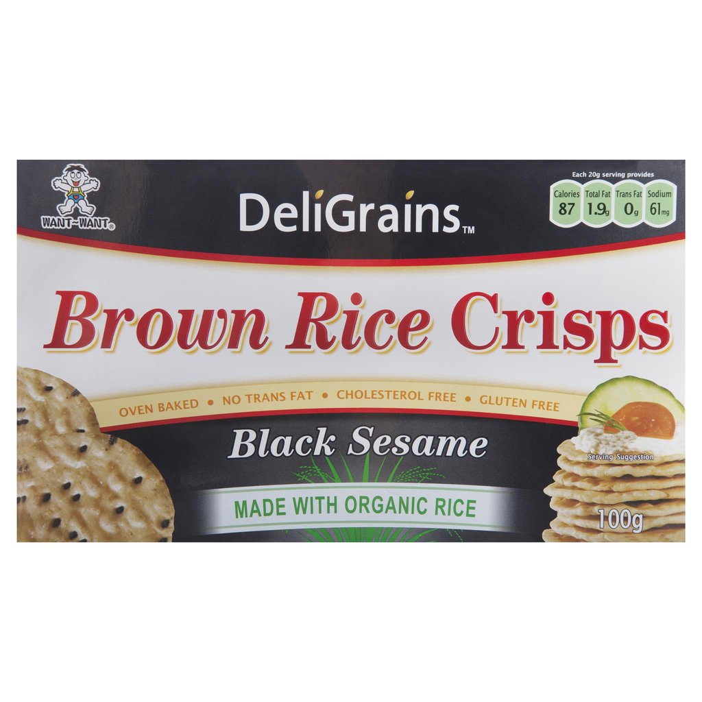 Deli Grains GF Black Sesame Crisps 100g