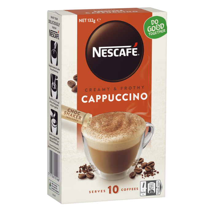 Nescafe Cappuccino Coffee Sachets 10pk