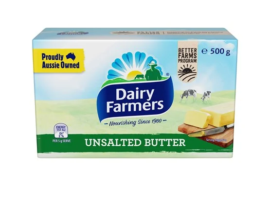 Dairy Farmers Unsalted Butter Block 500g