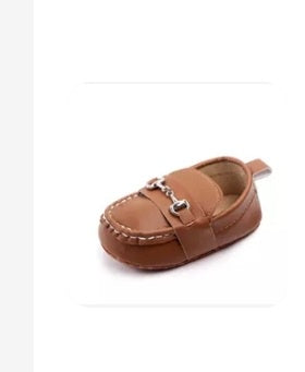 Tan baby loafers