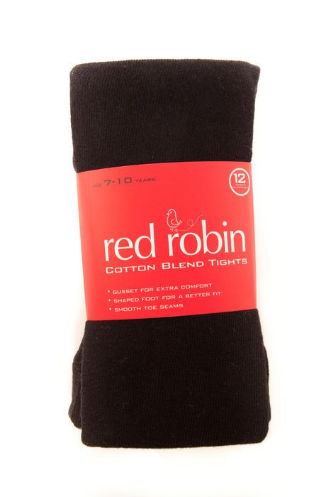 Red Robin Girls Tights Black Size 4 - 6 Years