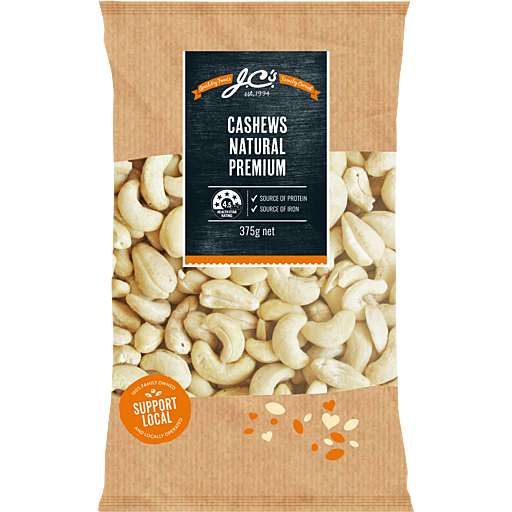 JC Nuts Cashews Salted 375g