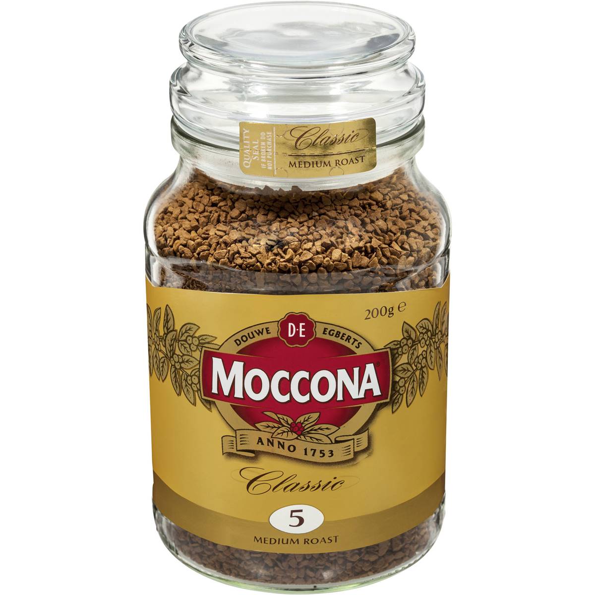 Moccona Classic No. 5 Medium Roast Freeze Dried Coffee 200g