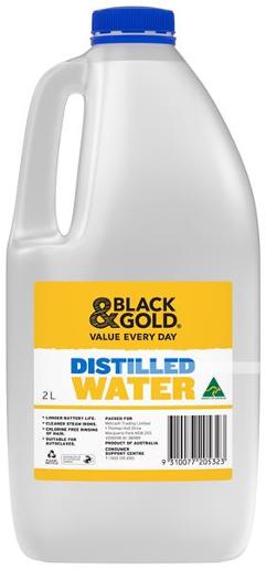Black & Gold Distilled Water 2L