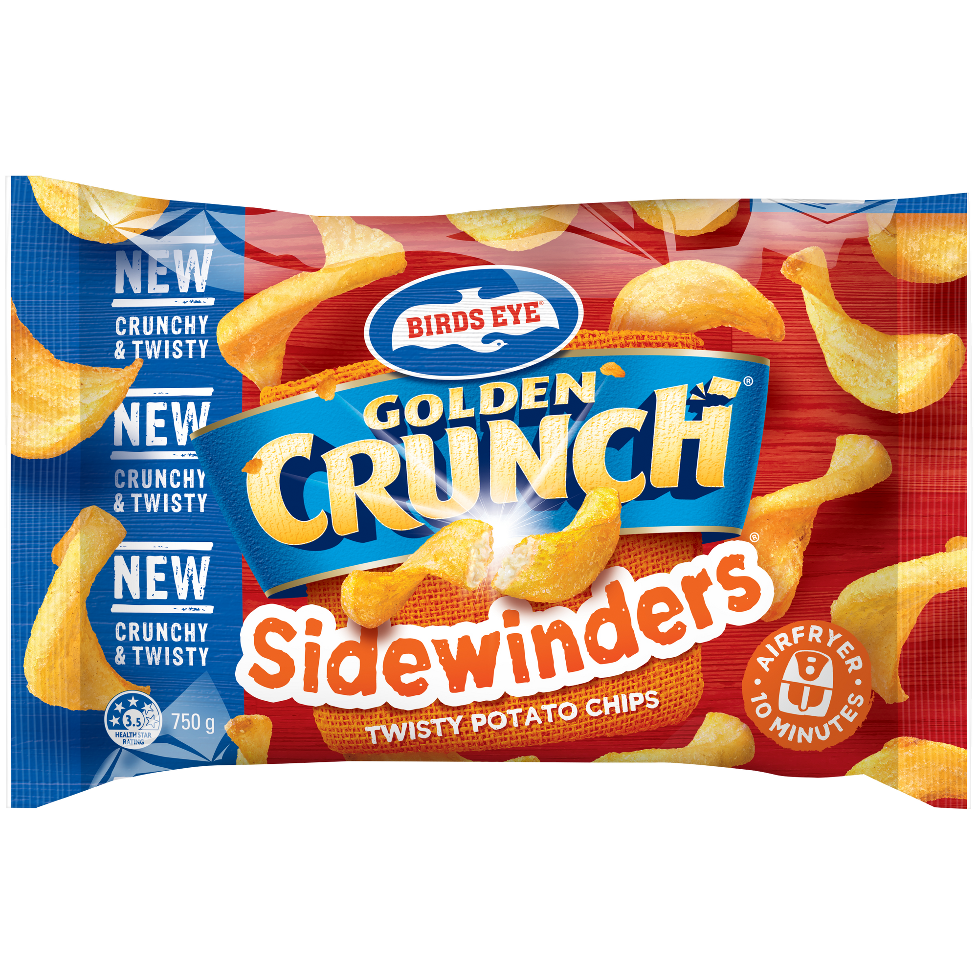 Birds Eye Golden Crunch Sidewinders 750g