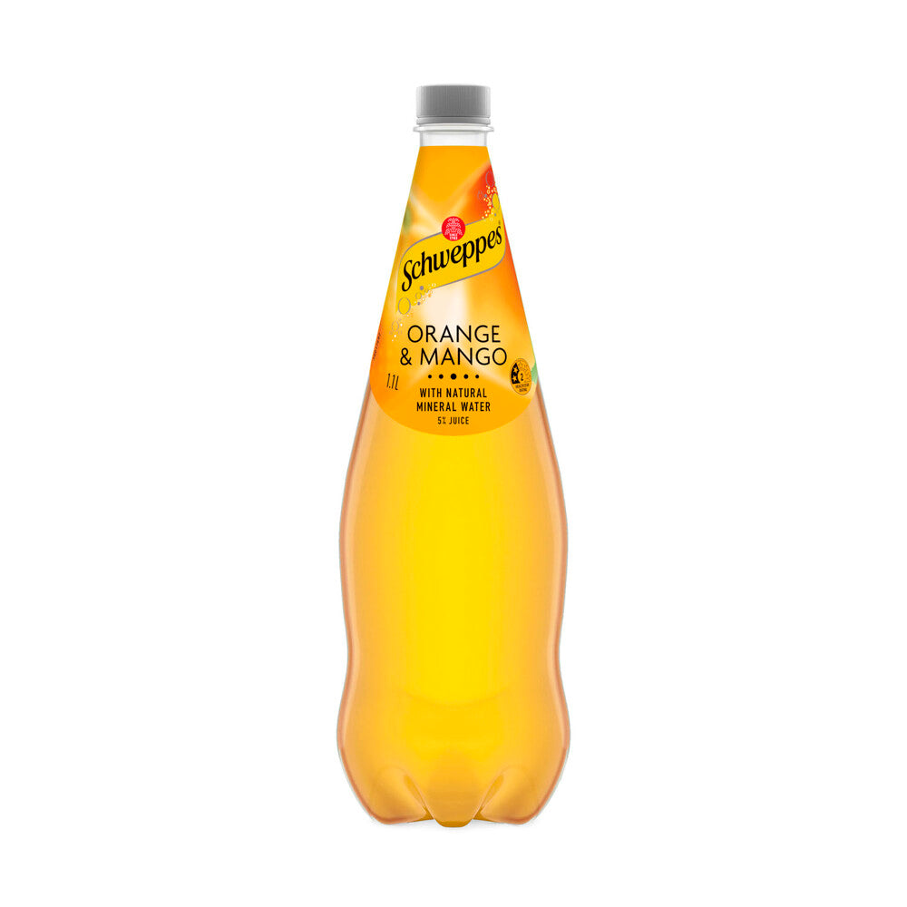 Schweppes Natural Mineral Water Orange & Mango 1.1L