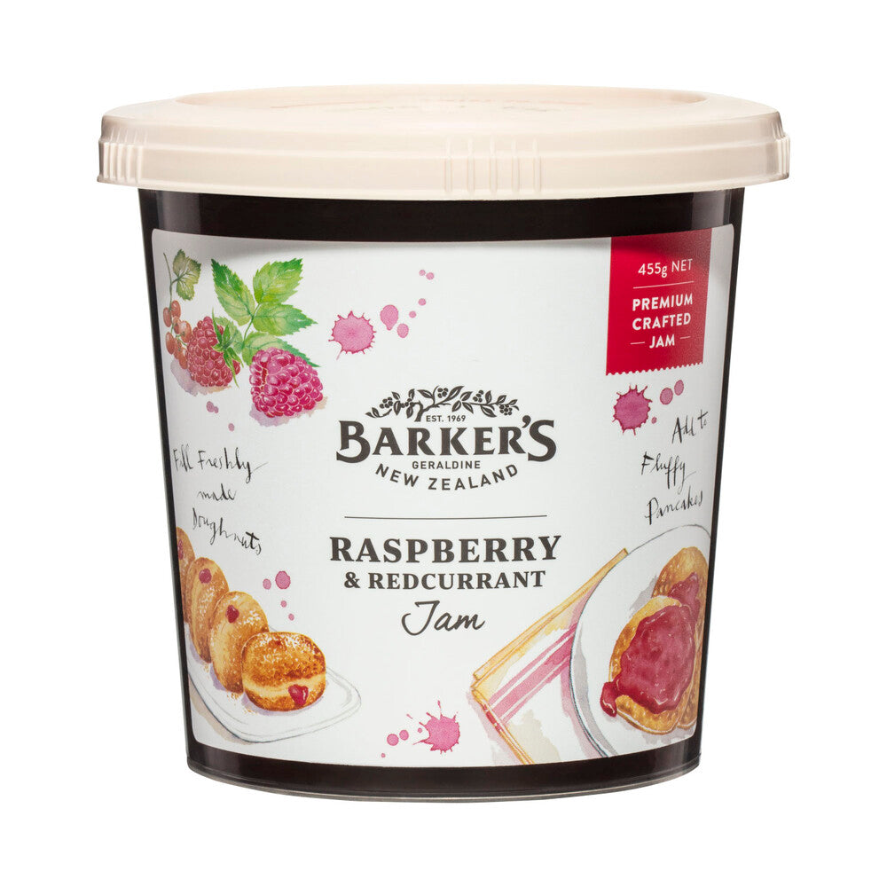 Barkers Raspberry & Redcurrant Jam 455g