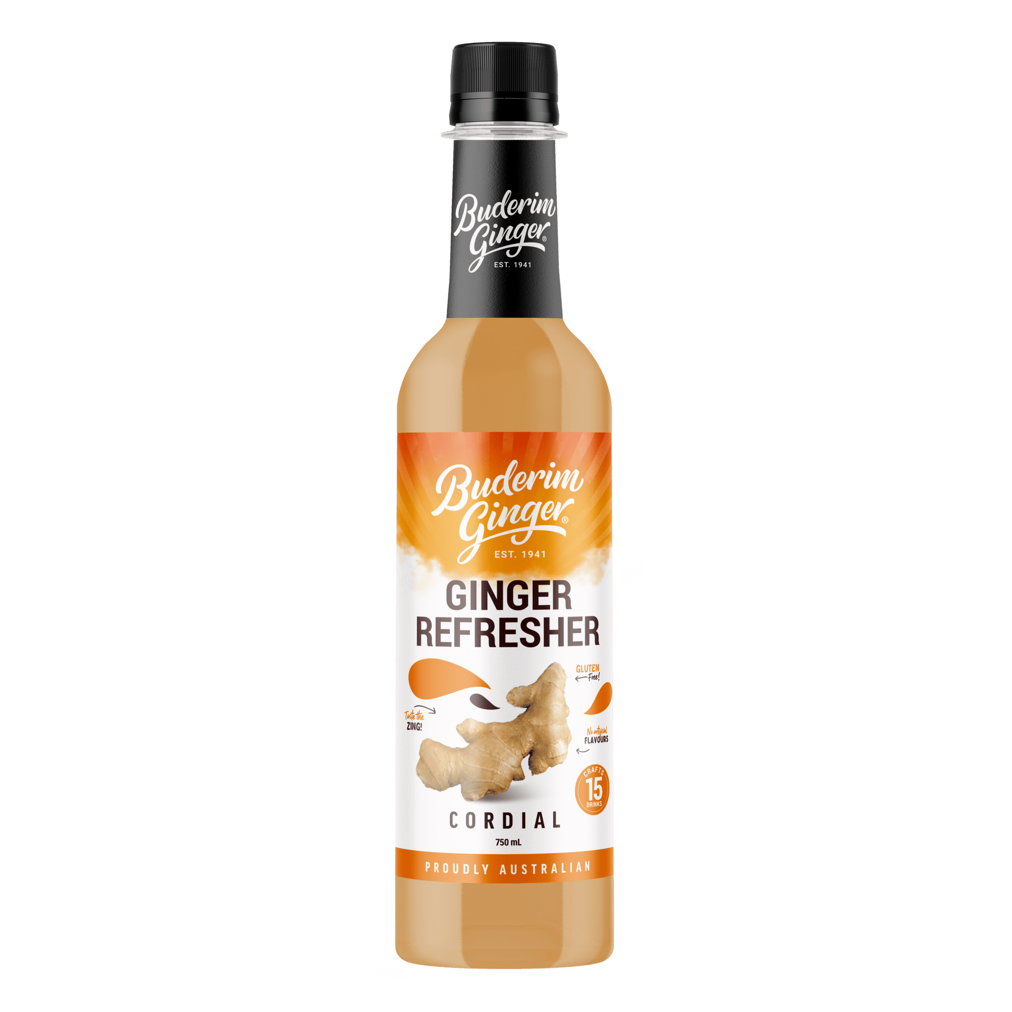 Buderim Ginger Refresher Cordial 750ml