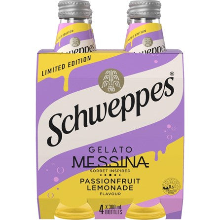 Schweppes Messina Passionfruit Lemonade 300ml 4pk