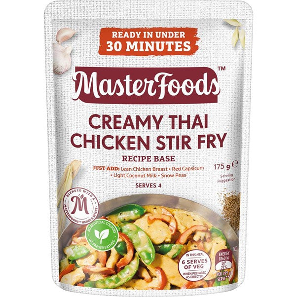 Masterfoods Recipe Base Stir Fry Creamy Thai Chicken 175g