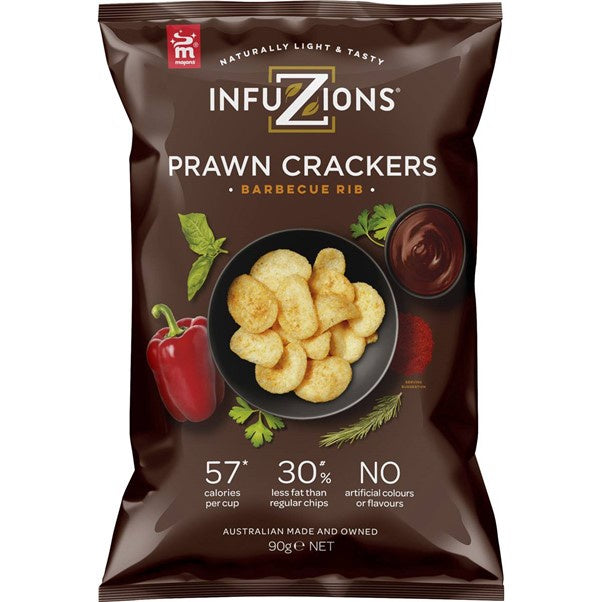 Infuzions Prawn Crackers BBQ Rib 90g