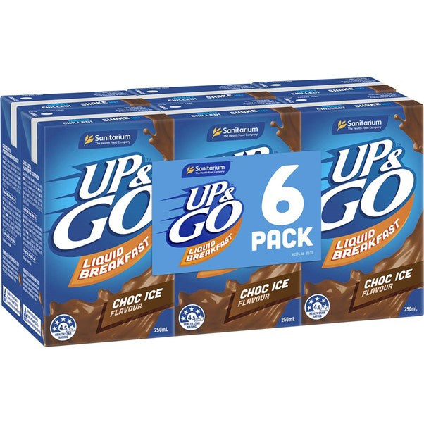 Sanitarium Up&Go Liquid Breakfast Choc Ice 6x250ml