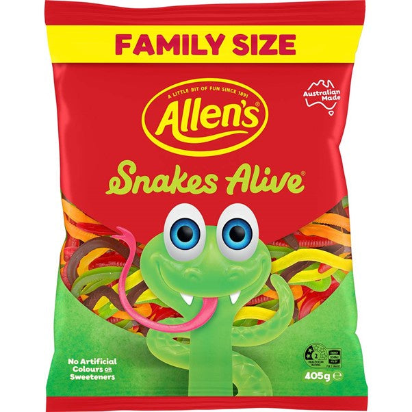 Allen's Snakes Alive Family Size Bag 405g