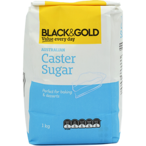 Black & Gold Caster Sugar 1kg