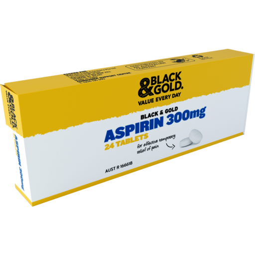 Black & Gold Aspirin Tablets 24pk