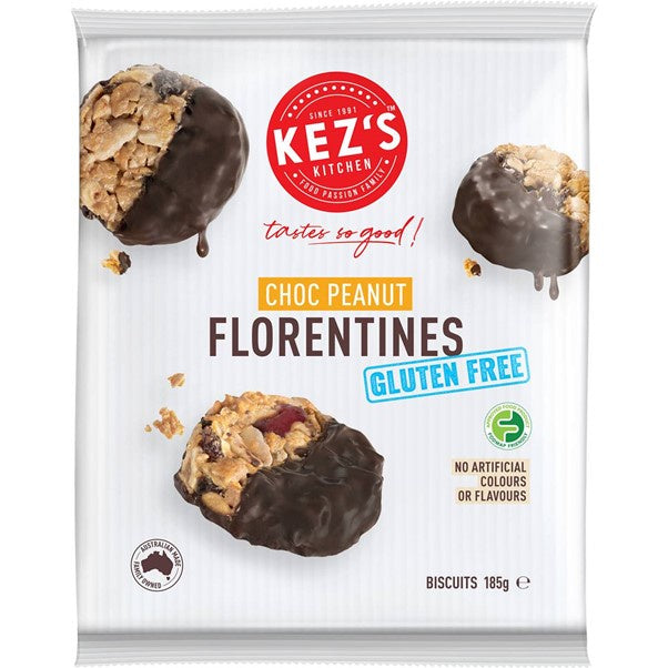 Kez's Kitchen Gluten Free Choc Peanut Florentines 185g