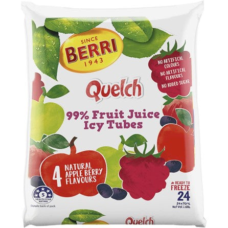 Berri Quelch Icy Tubes Apple Berry 24pk