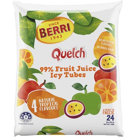 Berri Quelch Icy Tubes Tropical 24pk