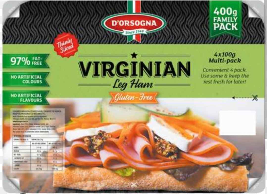 D'orsogna Virginian Ham 4 Pk 400g