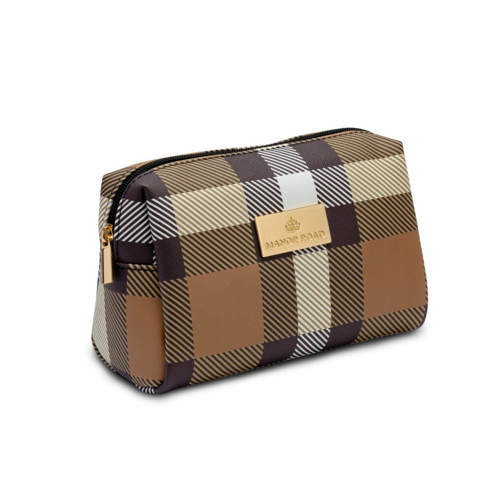 Manor Road Classic Plaid Tan Travel Bag