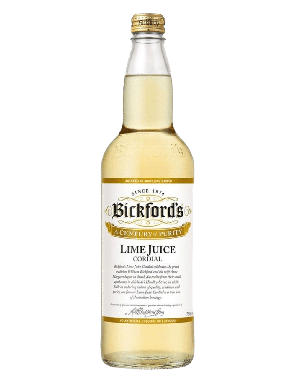 Bickford's Lime Juice Cordial 750mL