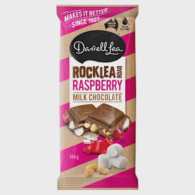 Darrell Lea Raspberry Rocklea Road Block 180g