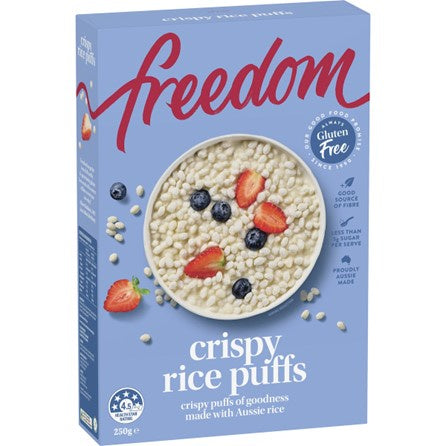 Freedom Gluten Free Crispy Rice Puffs Cereal 250g