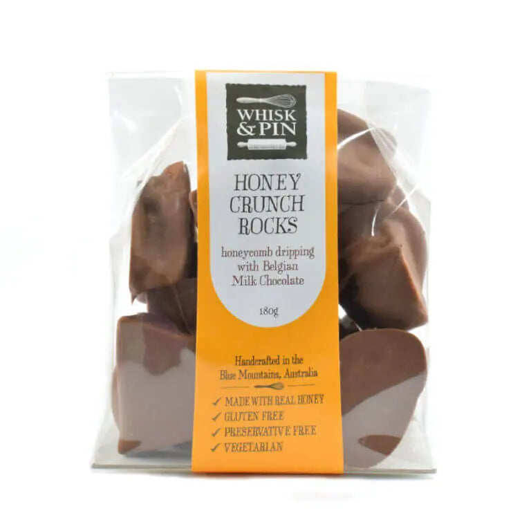 Whisk & Pin Honey Crunch Rocks Milk 180g