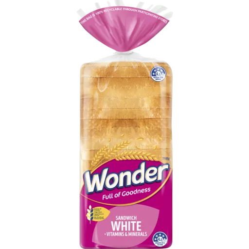 Wonder White Vitamin Mineral Sandwich  Loaf