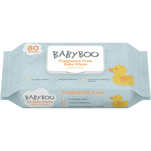 Baby Boo Fragrance Free Wipes 80pk