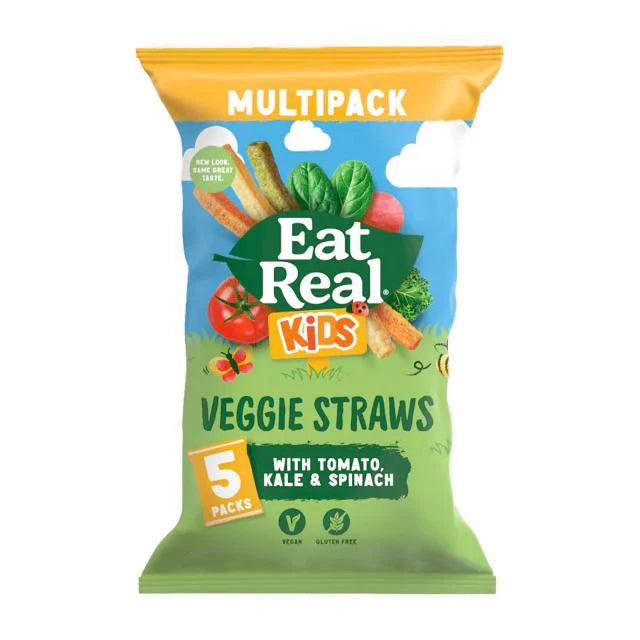 Eat Real Kids Veggie Straws Multipack 100g