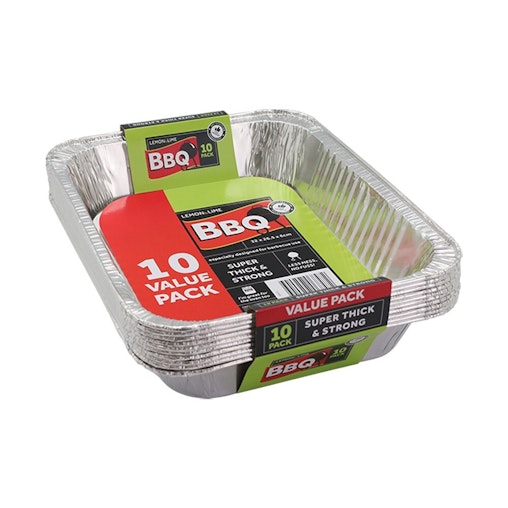 Lemon & Lime BBQ Foil Containers 32X26.5X6cm 10pk