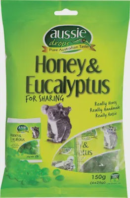 Aussie Drops Eucalyptus & Honey Sharepack 150g (6x25g)