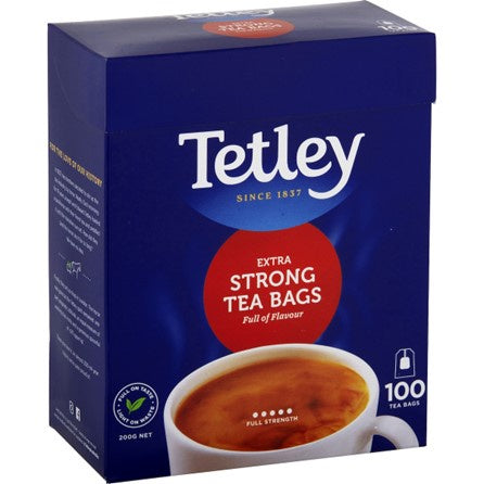 Tetley Extra Strong Tea Bags 100pk 220g